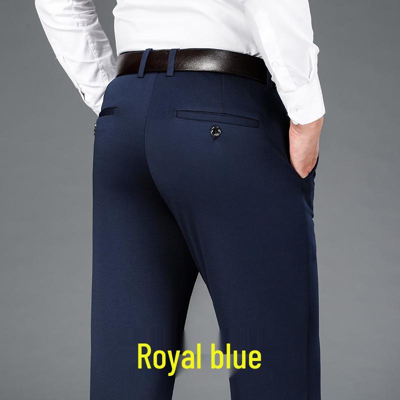 Plus Size Men's Summer Casual Pants, XL, Extra Wide, Four-Way Stretch, Straight Leg, Loose Fit, Business Slacks.