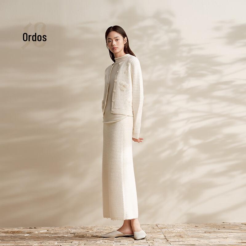 ERDOS 1980 Women's Cashmere Silk Embroidered Cardigan