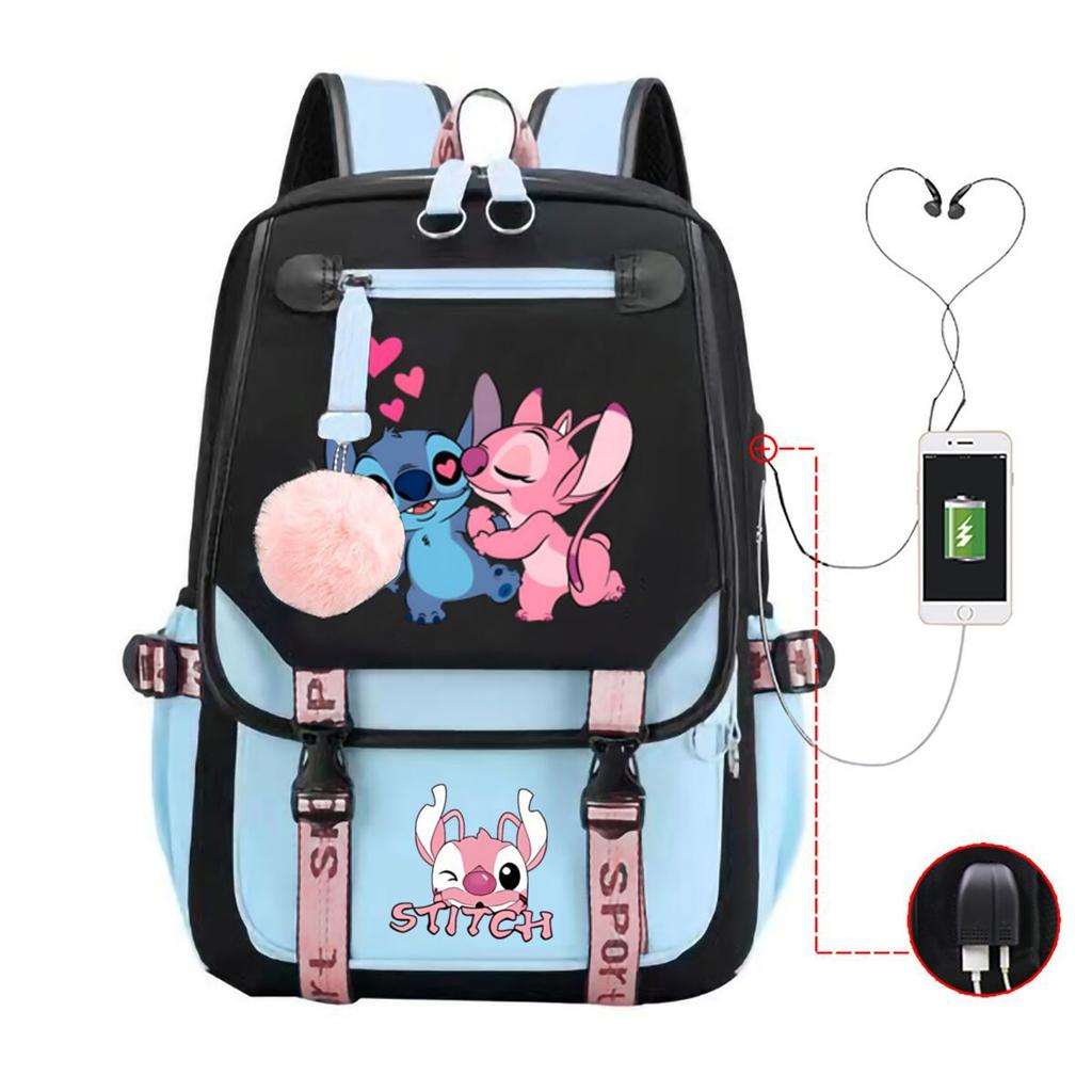 Surrounding Anime Korean Edition School Bag Campus Male And Female Students Multifunctional Usb Backpack