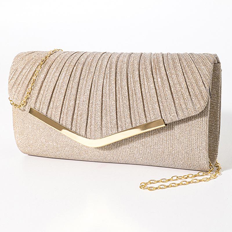 Folded dress bag, dinner clutch bag, party evening bag, messenger banquet bag, chain bag, wedding season light luxury
