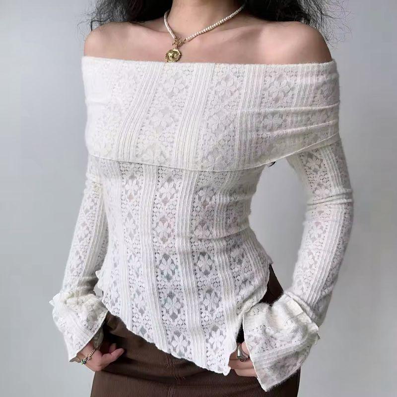

Go Girl Go Cut Out off-Shoulder Knitted Long Sleeve Beige M