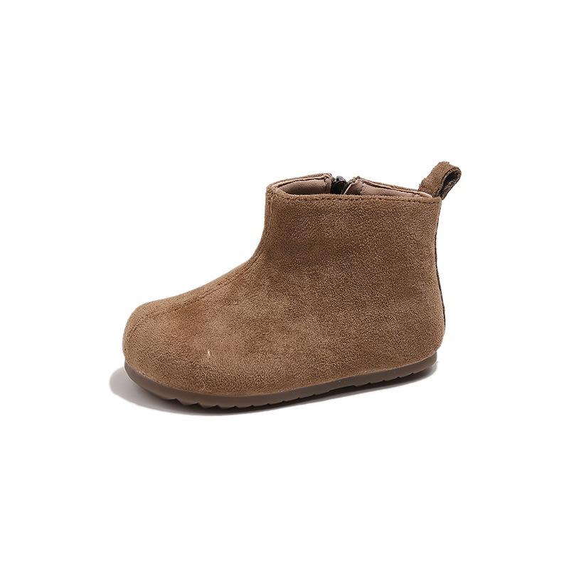 Kids Korean Style Ankle Boots For Boys Girls Winter Warm Non Slip