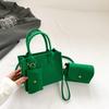 Stylish Casual Mini Tote Bag For Women In Black Orange Green And Fuchsia Perfect For Commuting And Everyday Use