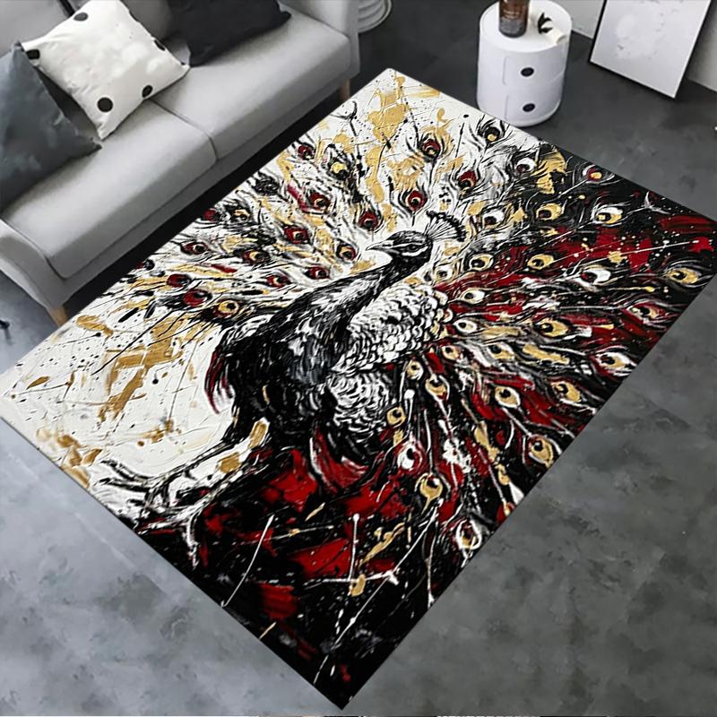 2025 New Peacock Carpet Rug for Living Room Bedroom Home Sofa Decoration,Kids play Non-slip Floor Mat119