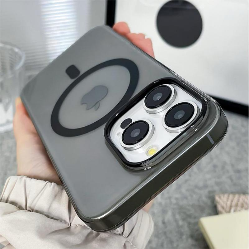 Ultra Thin Crystal Clear Magnetic Wireless Charge Case For Magsafe For iPhone 15 14 13 12 Pro Max Transparent Hard PC Back Cover