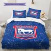 Ipswich Town Pattern Bedding Set Quilt Cover Pillowcase Home Decor Gift (1 * Duvet Cover + 2 * Pillowcase, Without Core)