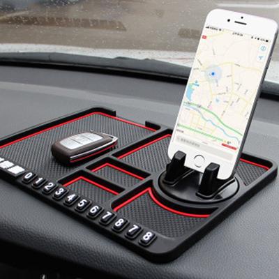 Silikon Auto Anti-Rutsch-Matte Auto Handyhalter Klebrig Anti-Rutsch Armaturenbrett Handyhalter Temporäre Parknummer Kartenpad Anti-Rutsch-Matte