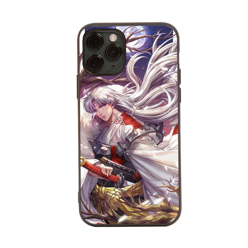 

Чехол для iPhone 16 15 Plus 14 13 12 11 Pro 8 7 6S 6 SE 5S X XR XS Max Realme C30 C33 C31 9I Black Sofe Cover WI64 InuYasha iPhone 16