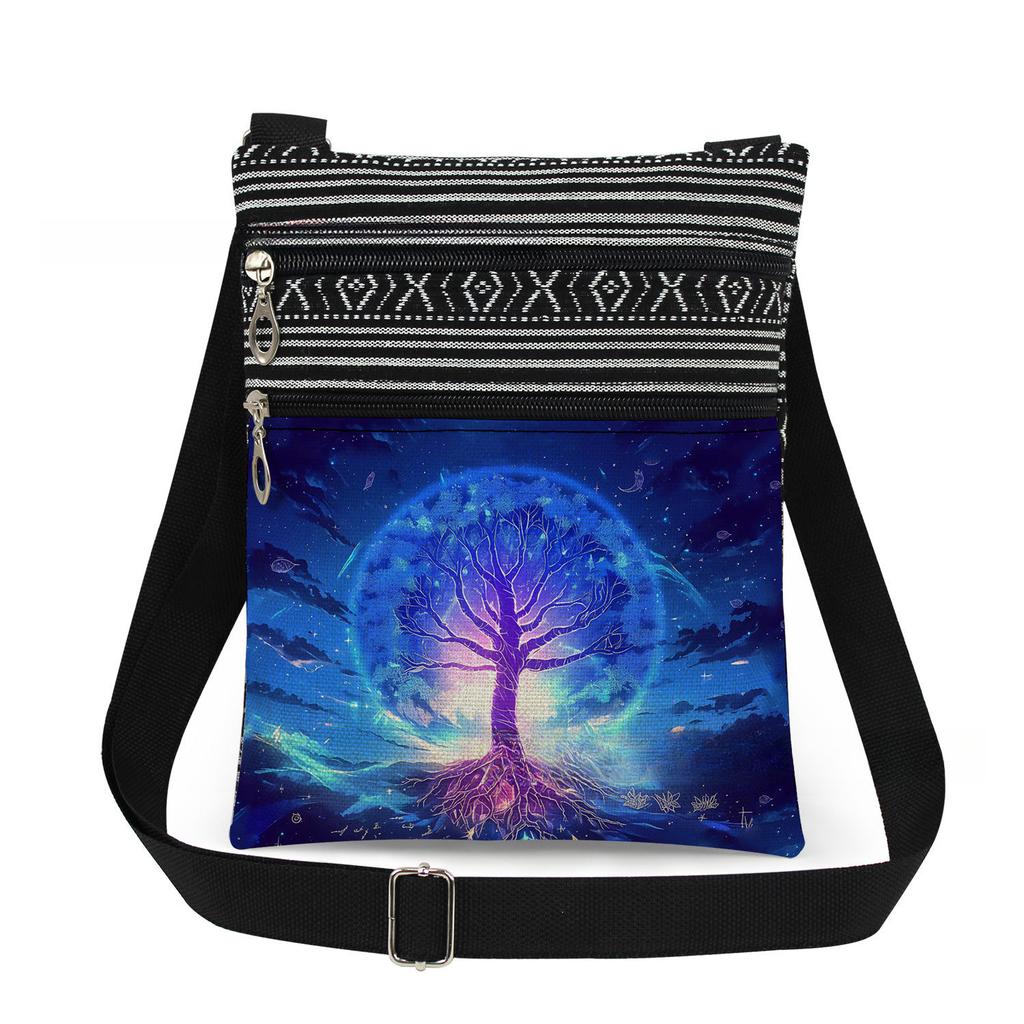 1PC Tree of Life Print Tote Bags Women Shoulder Handbags Postman Package 6912 KTB