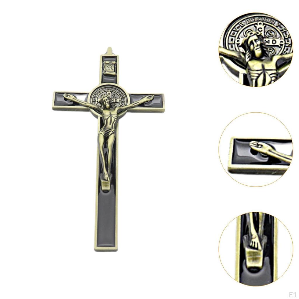 Catholic Cross Figurine Metal Wall Decoration for Home and Bedroom