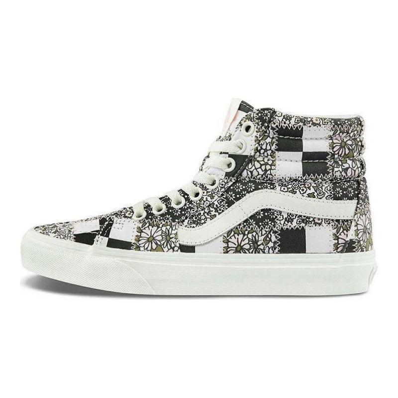 Vans Sk8-Hi Retro Casual Floral Checkerboard High-Top Unisex Skate Shoes VN0A32QG9FY 35