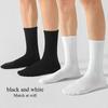 5 Pairs of 100% Cotton Socks for Men and Women, Thin Mid-calf Socks for Summer, Sweat-absorbent and Odor-resistant Pure Cotton Men's Socks