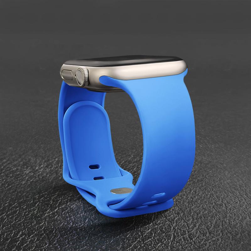 Sport Silicone Strap For Apple Watch Bands 44mm 46mm 42mm 45mm 41mm 49 40mm Correa Bracelet iWatch series 10 11 9 8 7 ultra 3 SE