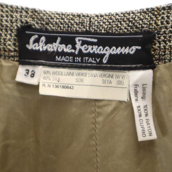 Salvatore Ferragamo wool blend Wide pants 38 Brown Women Used