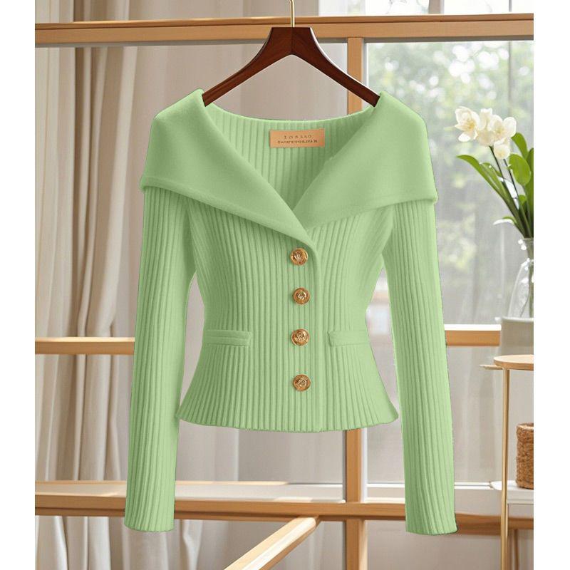 Stunning Chic Women's Slimming Knit Sweater - Unique Spring/Autumn 2025