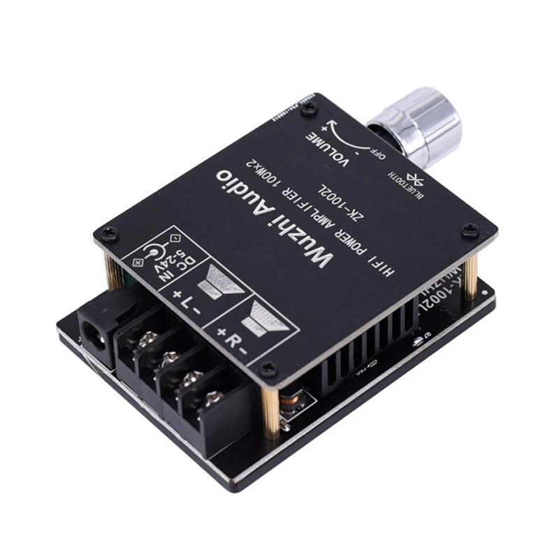 Amplificateur Audio Numérique Puissance 2*100W Bluetooth 5.0 HiFi Stéréo Double Canal Classe D pour Enceintes 50W~300W