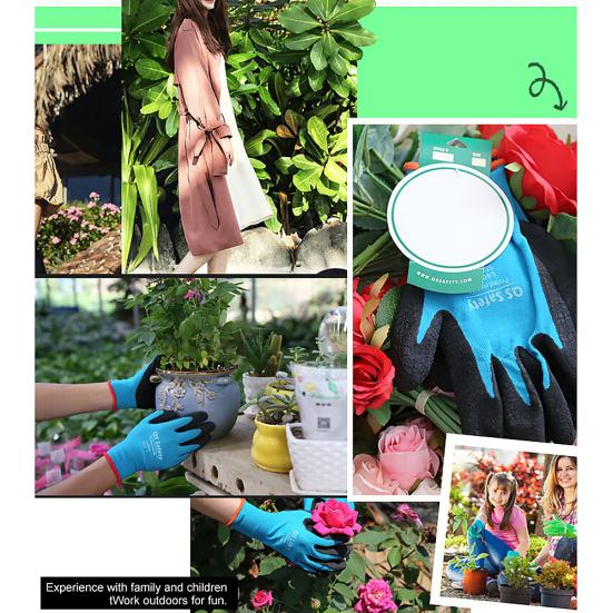 1Pair Anti-slip Waterproof Work Gardening Planting Pruning Protective Gloves