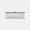 [Pre-Owned] Sylvie Gold Buckle Striped Web Satin Bow Wide Shoulder Strap Leather Handbag - Very Good #SLR7VW