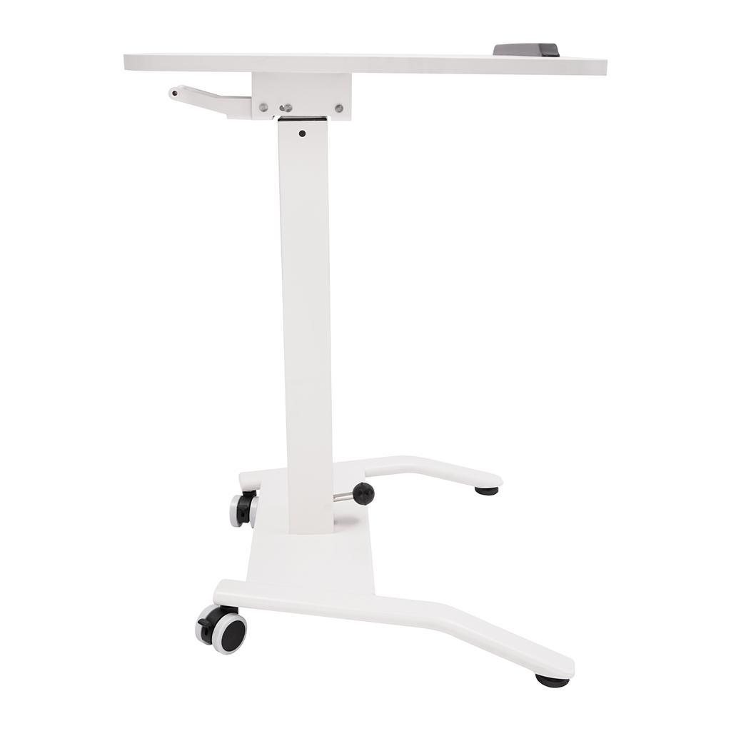 Adjustable Rolling Desk, Adjustable Podium Desk, Standing Lifting Desk Accommodate IPads, Books, Laptops for Home Offices White