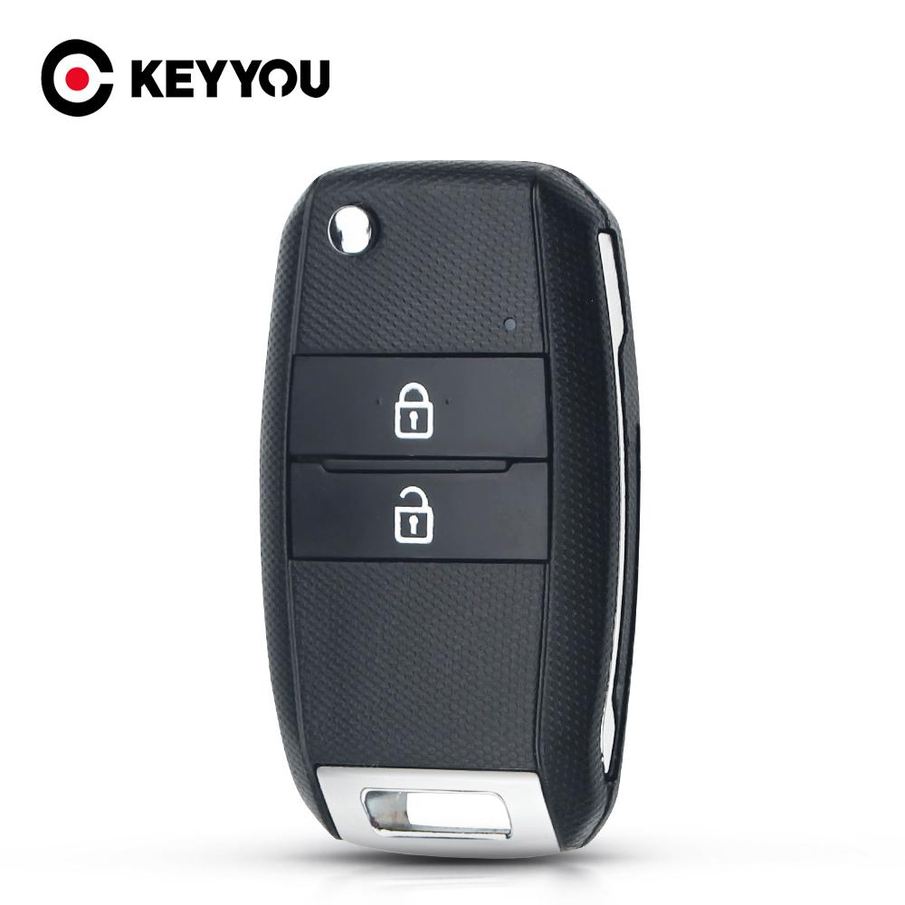 Folding Flip 2 Buttons Remote Key Shell For Kia K3 K5 Replacement Car Key Blanks Case Fob Cover Uncut Hy18 Blade