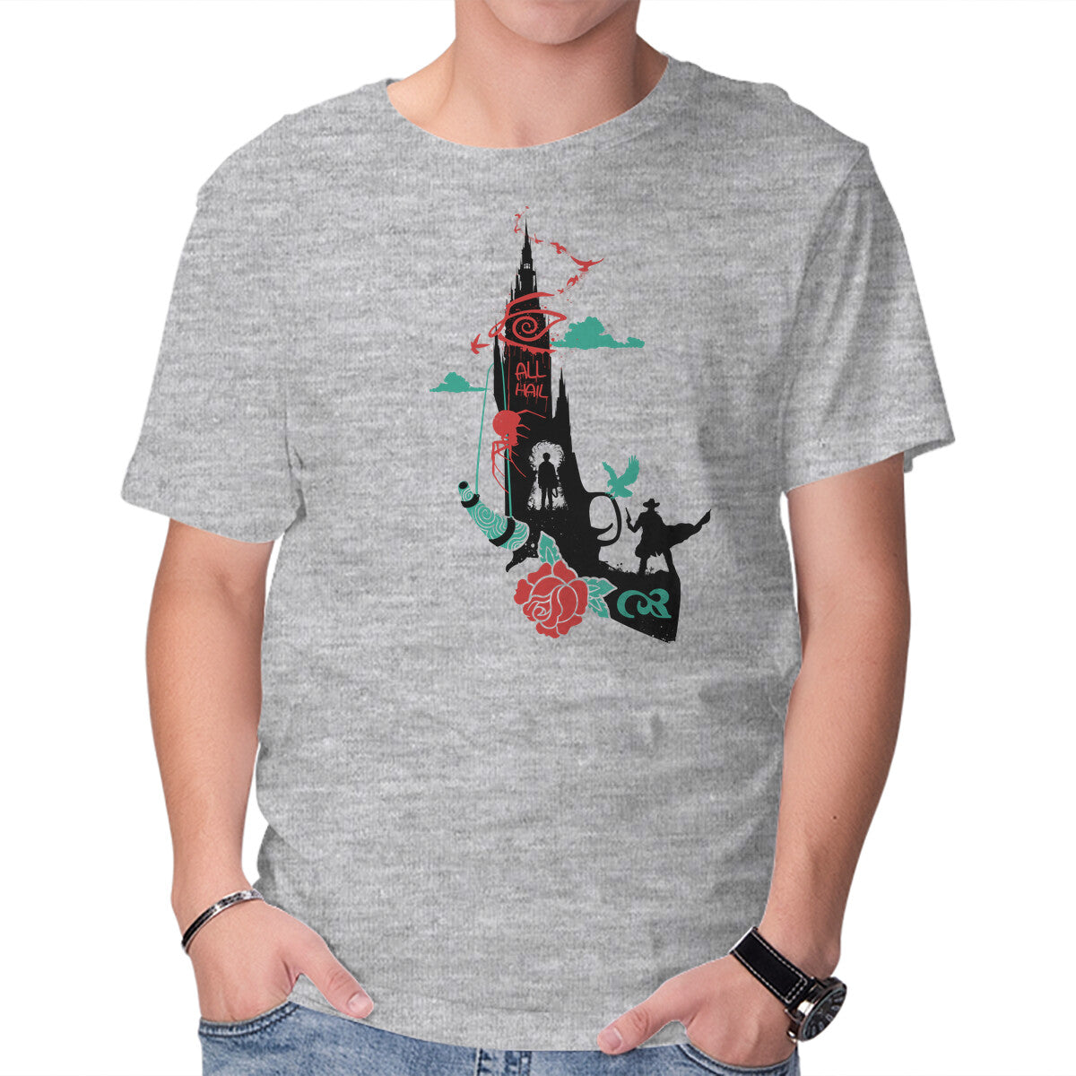 Unisex Crew Neck T-Shirt Stand and Be True Graphic Short Sleeve Casual Tee XXXXL