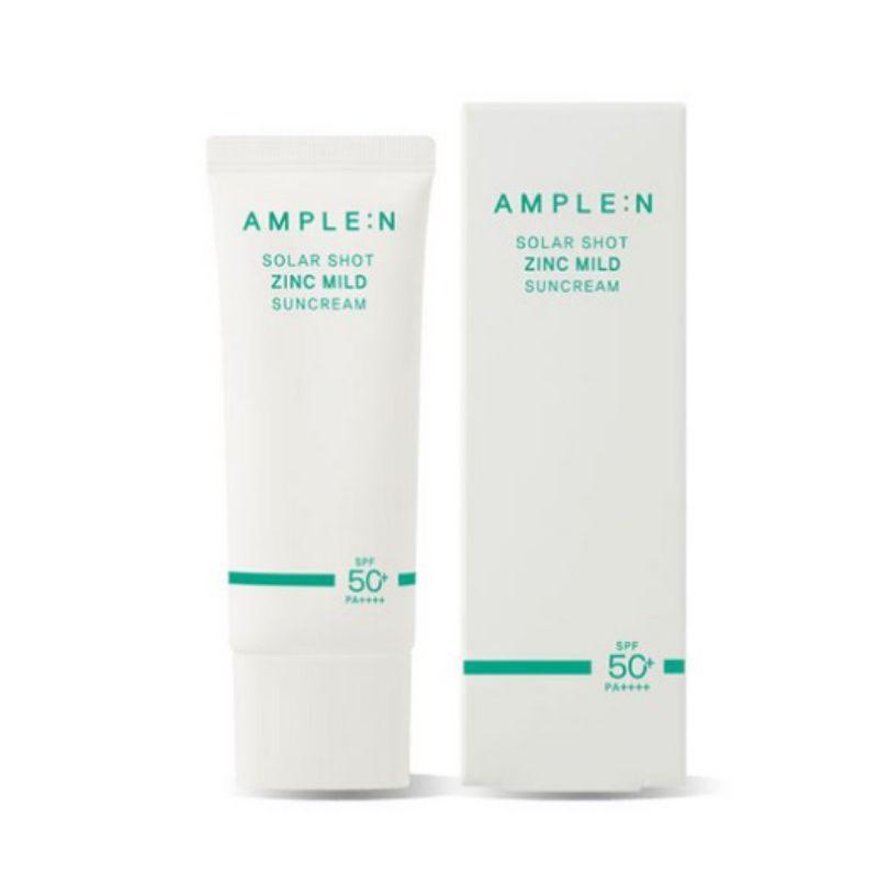 AMPLE:N Solar Shot Zinc Mild Sunscreen SPF50+ PA++++ 40ml – Mineral UV Protection for Sensitive Skin