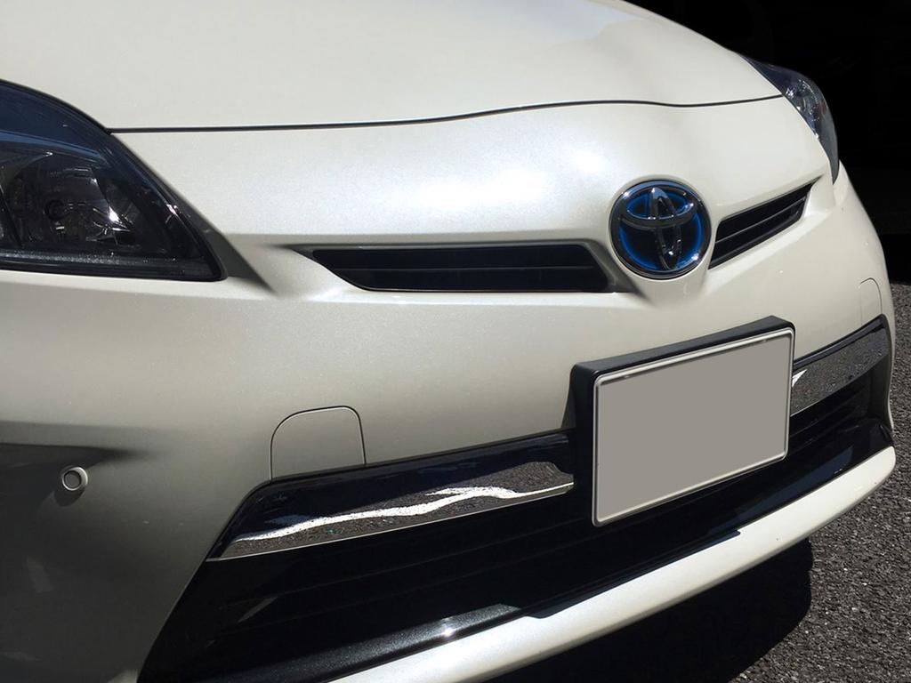 BRIGHTZ Prius PHV ZVW35 Stainless Steel Plated Front License Plate Side Covers ZVW W35 35 Prius PHV 22849 Ultra-Mirror [LICENSE-020]