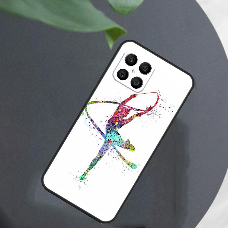 Gymnastics Watercolor Printing For Honor Magic 8 7 5 6 Pro Case For Honor 200 400 Lite 50 70 90 X8c X8b X9a X9b X9c X9d Win