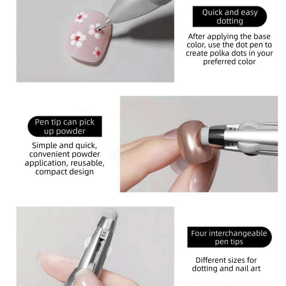 Długopis do zdobienia paznokci 5 w 1 DIY Art Nails Długopis kulkowy do zdobienia paznokci Długopis z kropkami do malowania paznokci Manicure Salon