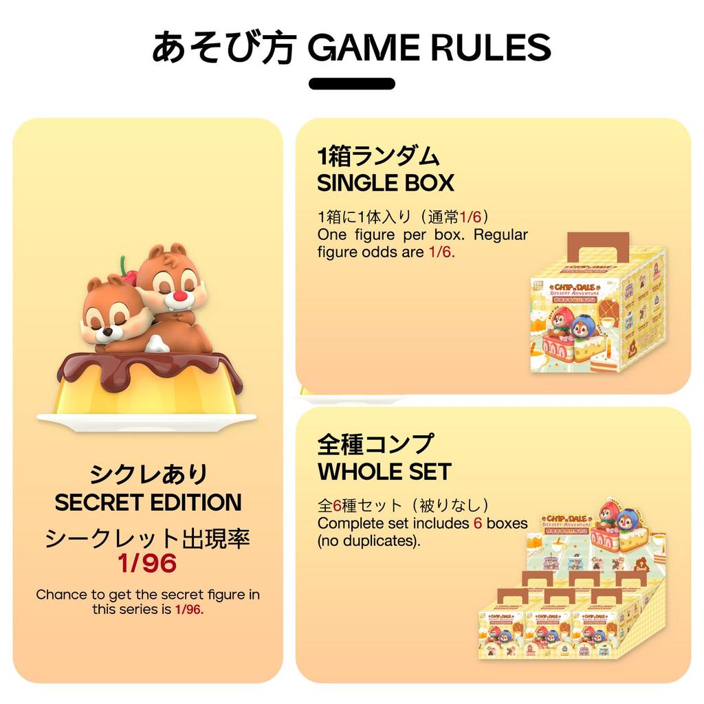TOP TOY Disney Chip 'n' Dale Sweet Adventure Series [1 Piece] Gachapon Blind Box Figure Soft Vinyl PVC Premium Toy Birthday Gift Chip 'n' Dale