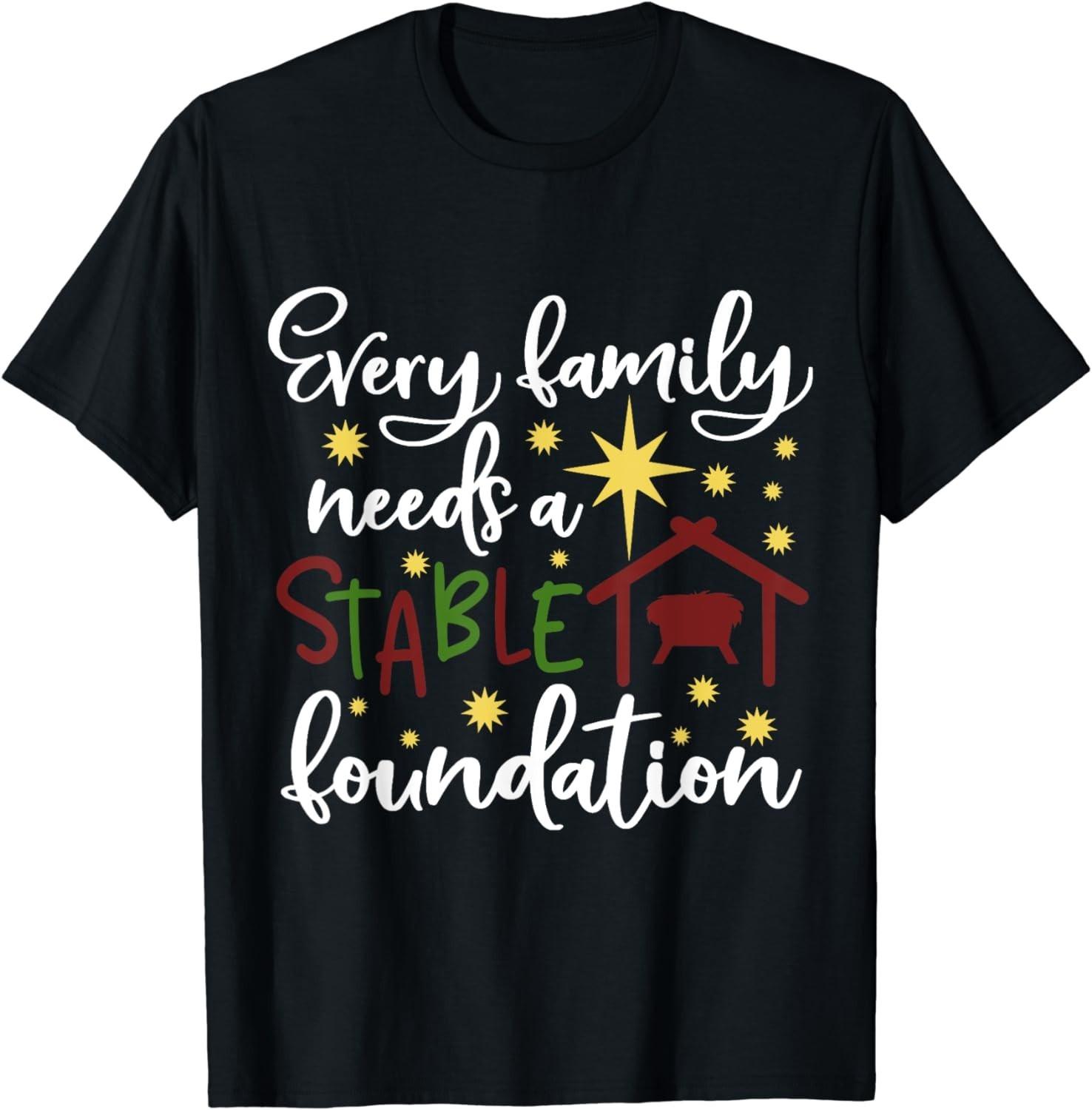 BEST! Christmas Christian Saying Religious Quote Family Xmas Gift Tee S-4XL S