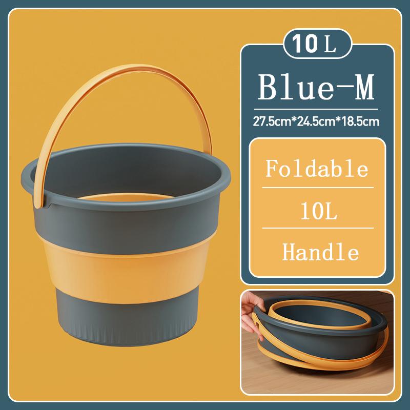 Easy Hold Foldable Bucket Basin 51017L Silicone Bucket Camping Laundry Basket Car Top Wash Fishing Bathroom Tool Home Supplies