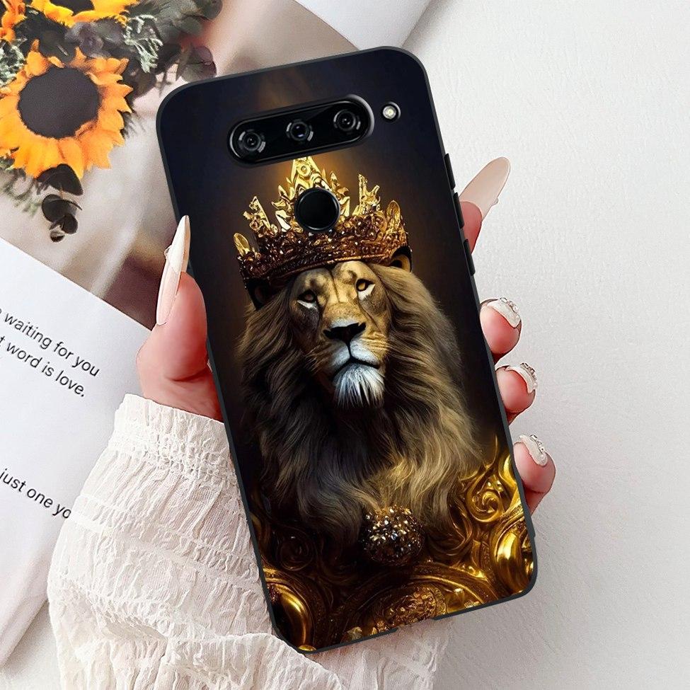 Funda For LG V40 ThinQ Case Cover Silicone Luxury Fashion Cute Cat Cool Shockproof Bumper Casing For LG V405 LM-V405 LM-V409N
