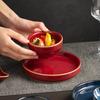 Hot Pot Restaurant, Tableware, High-End Hotel Table, Three-Piece Rice Bowl Dipping Bowl, Hotel Banquet Bone Spitting Plate
