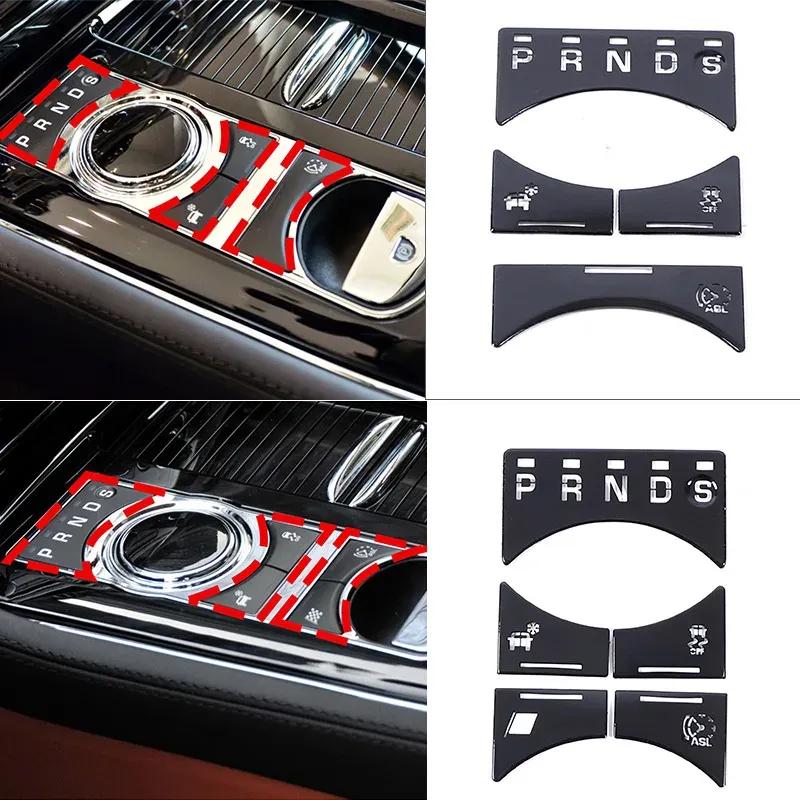 For Jaguar XF XJ 2010- aluminum alloy Black Button Stickers Car Accessories Interior AC Gear Switch Repair Decals