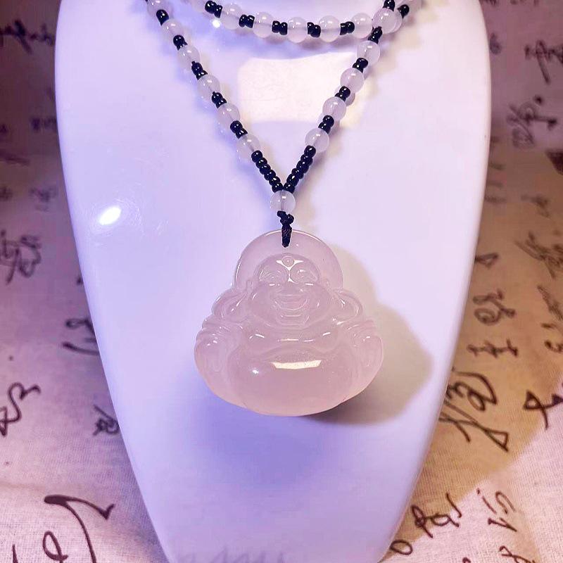 2024 Color-Changing ESR Maitreya Buddha with Luminous Necklace - Versatile Ice-Transparent Sweater Chain