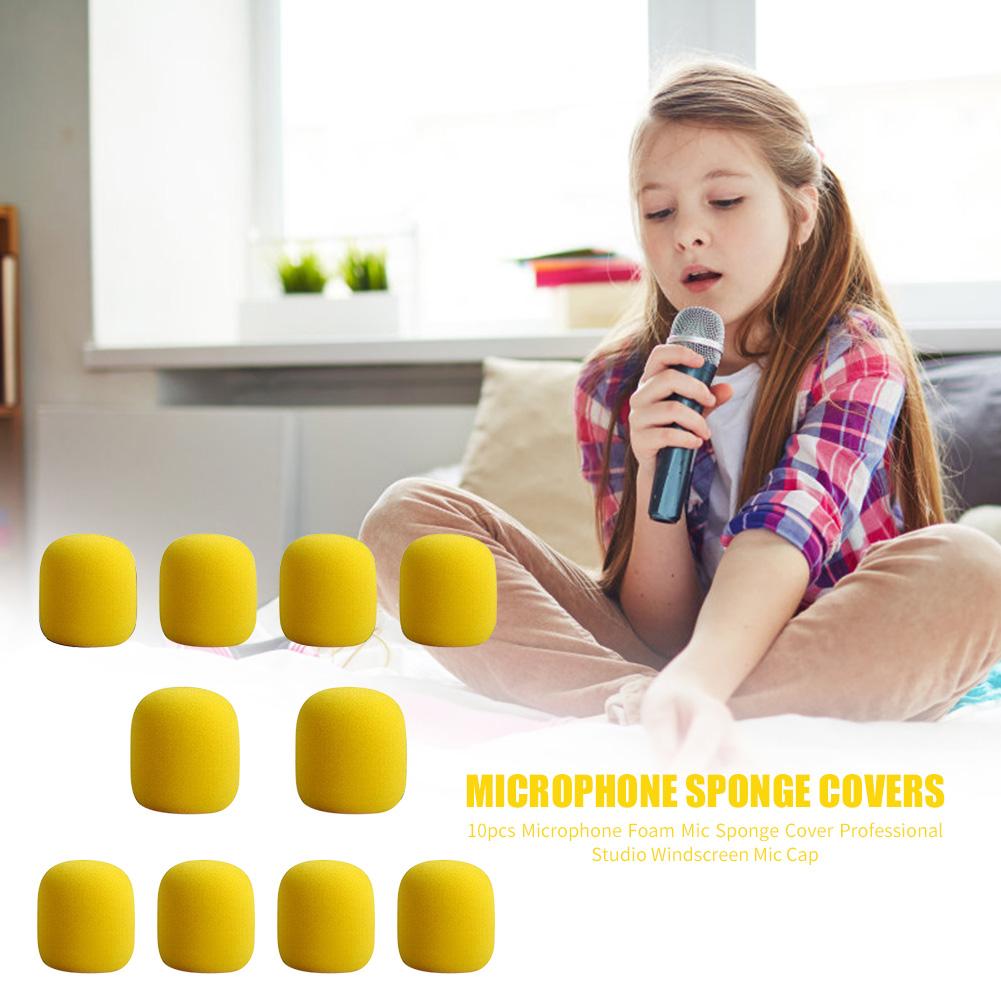 10pcs Microphone Foam Mic Sponge Ball Shape Cover Windscreen Protective Shield
