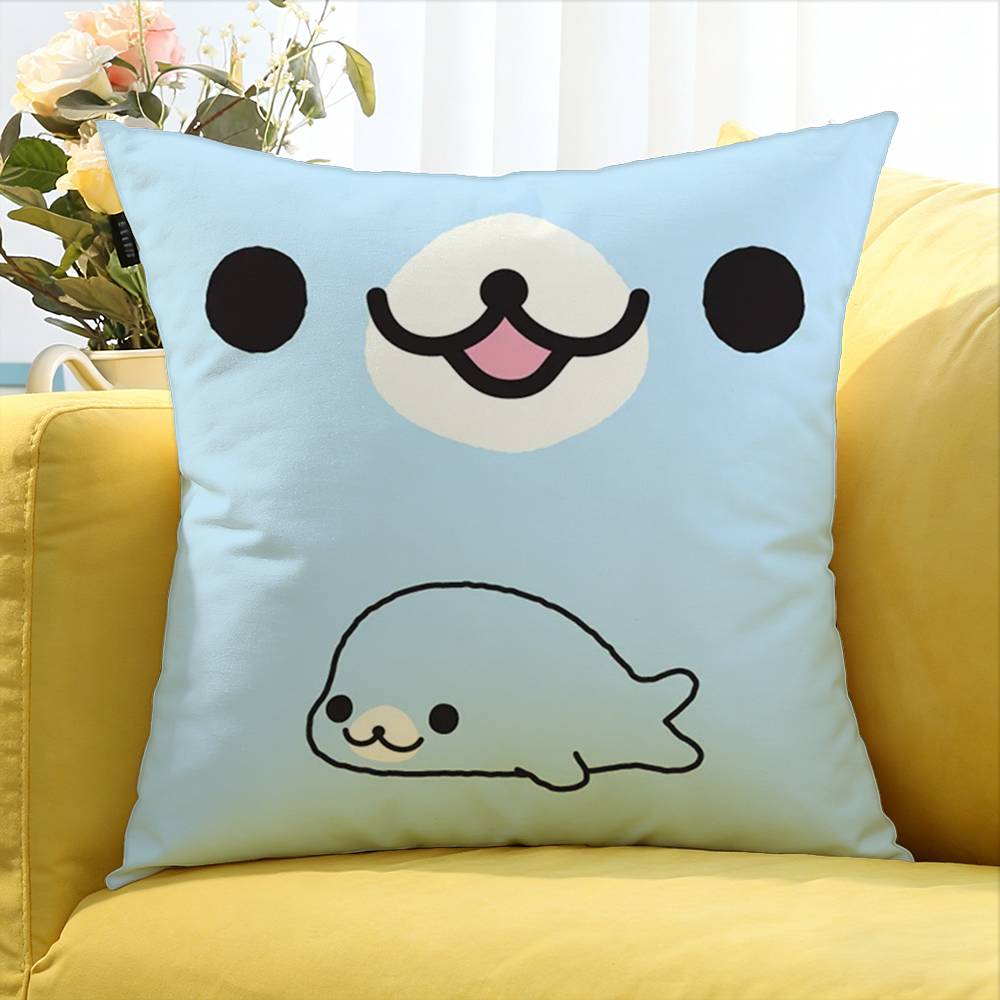 Cute M-Mamegoma Seal Various Sizes Square Pillow Case For Car Home Bedchamber Decor