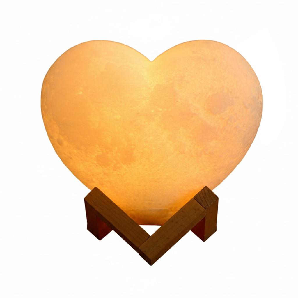 Heart Shaped Night Light 16 Colors Adjustable USB Bedside Lamp Rechargeable for Christmas Valentine Day Anniversary Wedding