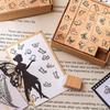 Stamp Set For Kids 25 Pieces Wood Butterfly Craft Stamps Vintage Stamp Making Kit With Box Decorative Make Your Own Art Stamps
