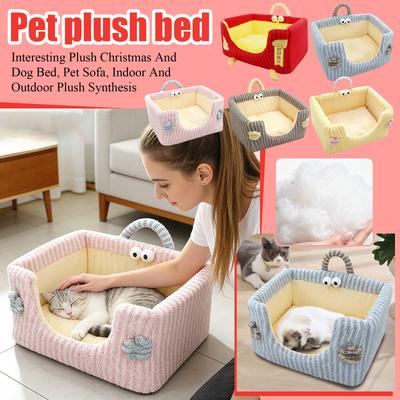 Interesting Plush Christmas And Dog Bed, Pet Sofa, Indoor And Outdoor Plush Synthesis