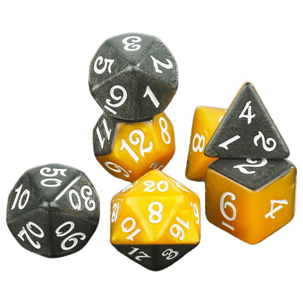 7pcs Splic Colors Game Dice DND Polyhedral Dice Set for DND RPG Table Board Role Playing Games