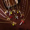 Stainless steel fruit heart boots ins high-end feeling collarbone chain pearl starfish necklace gold-plated