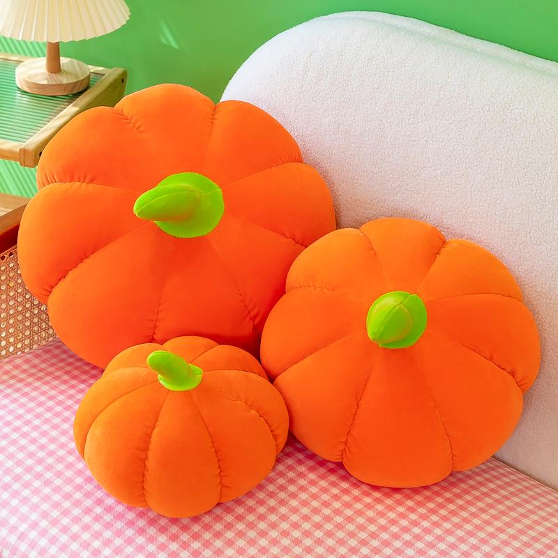 Soft Plush Pumpkin Pillow - Halloween Decorative Cushion, Stuffed Toy for Home & Car, Cute Gift for Kids & Adults