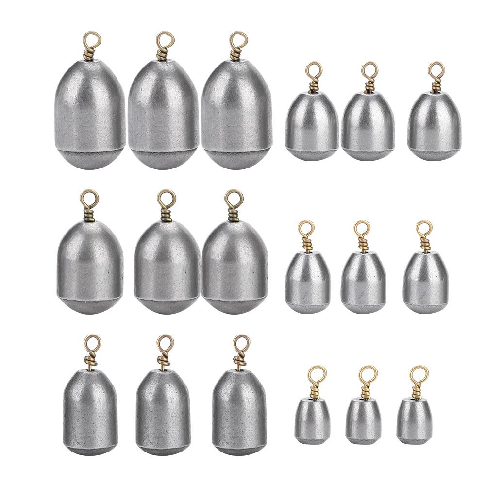 18pcs Eco friendly Fishing Sinker Iron Weight Fish Casting Tool Set with Box