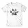 Hunde Pfoten Symbol T-Shirt 100% Baumwolle Premium NEU