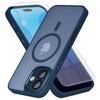 Case for iPhone 16 Plus, for MagSafe, ERBORD Matt Case, Navy Blue + Glass Screen Protector