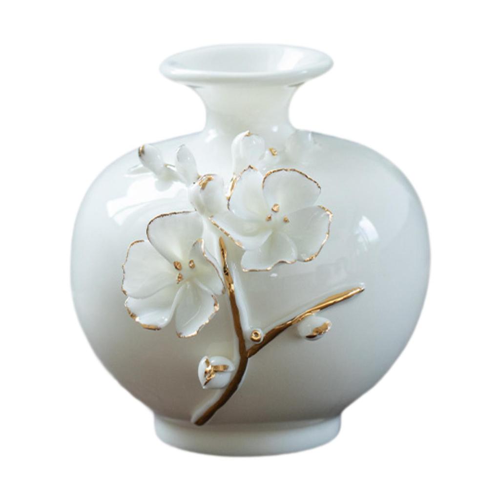 Ceramic Flower Vase Classic Minimalist Flower Arrangement Plant Pot for Farmhouse Office Table Centerpieces Desktop Decoration