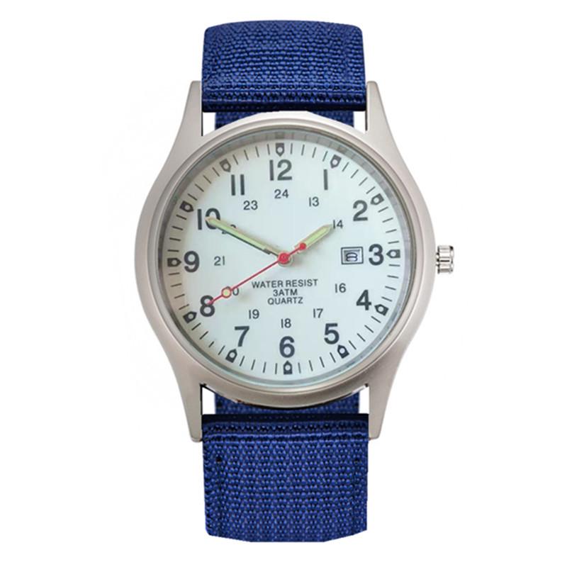 Men's Casual Nylon Band Quartz Sports Watch with Date Function