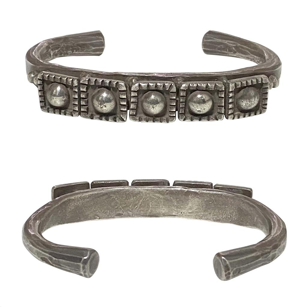 Karen Silver Karen Tribe Yin Yang Five Elements High Purity Silver or Ethnic Tropical Silver Good 55g Bangle, (950% Higher), Accessory, Asian, Ethnic,